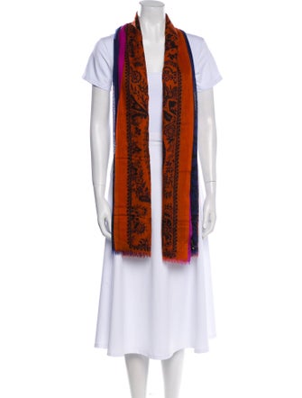 Etro Cashmere Paisley Print Scarf