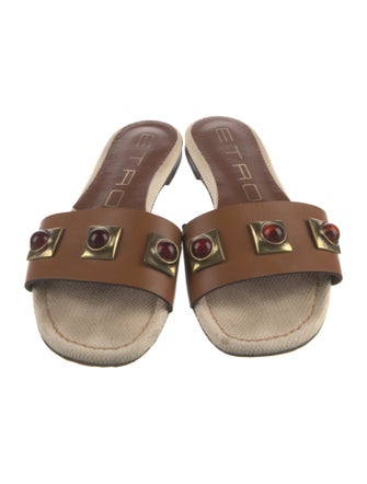 Etro Leather Printed Slides
