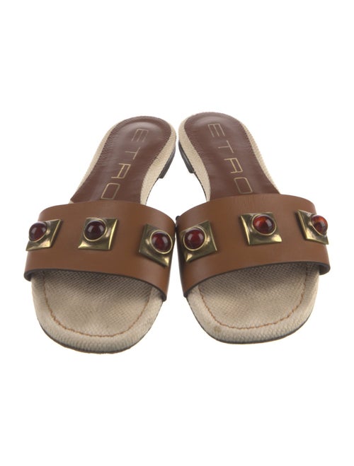 Etro Leather Printed Slides