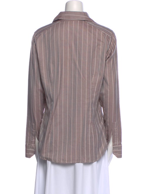 Etro Plaid Print Long Sleeve Button-Up Top