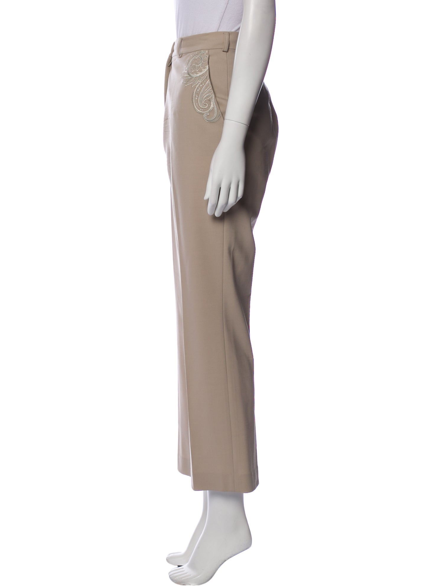 Etro Wool Straight Leg Pants