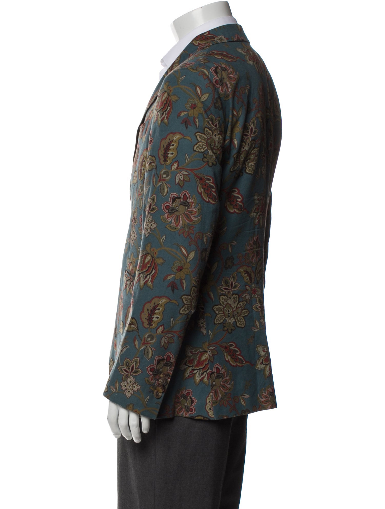 Etro Floral Print Peacoat
