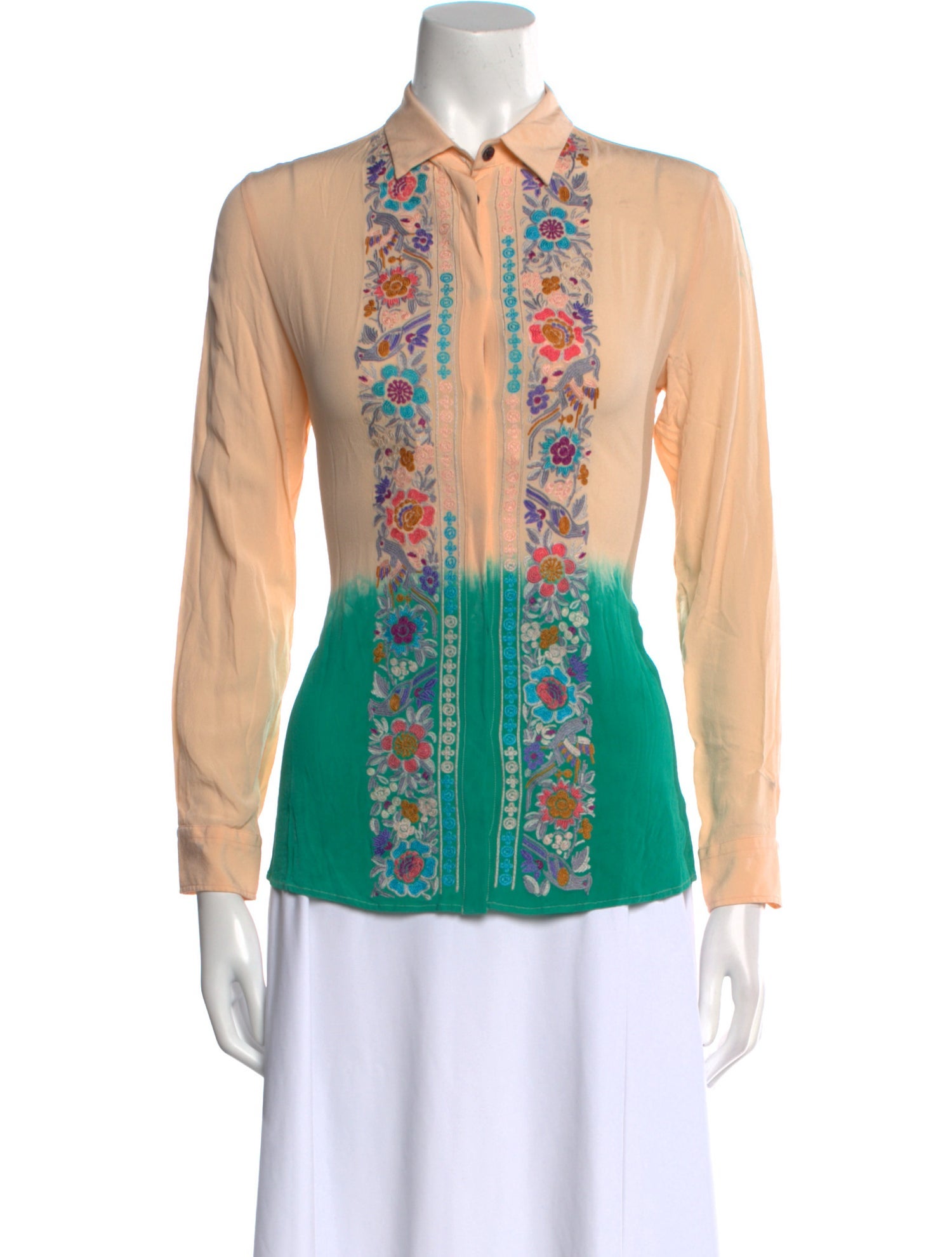 Etro Silk Printed Button-Up Top