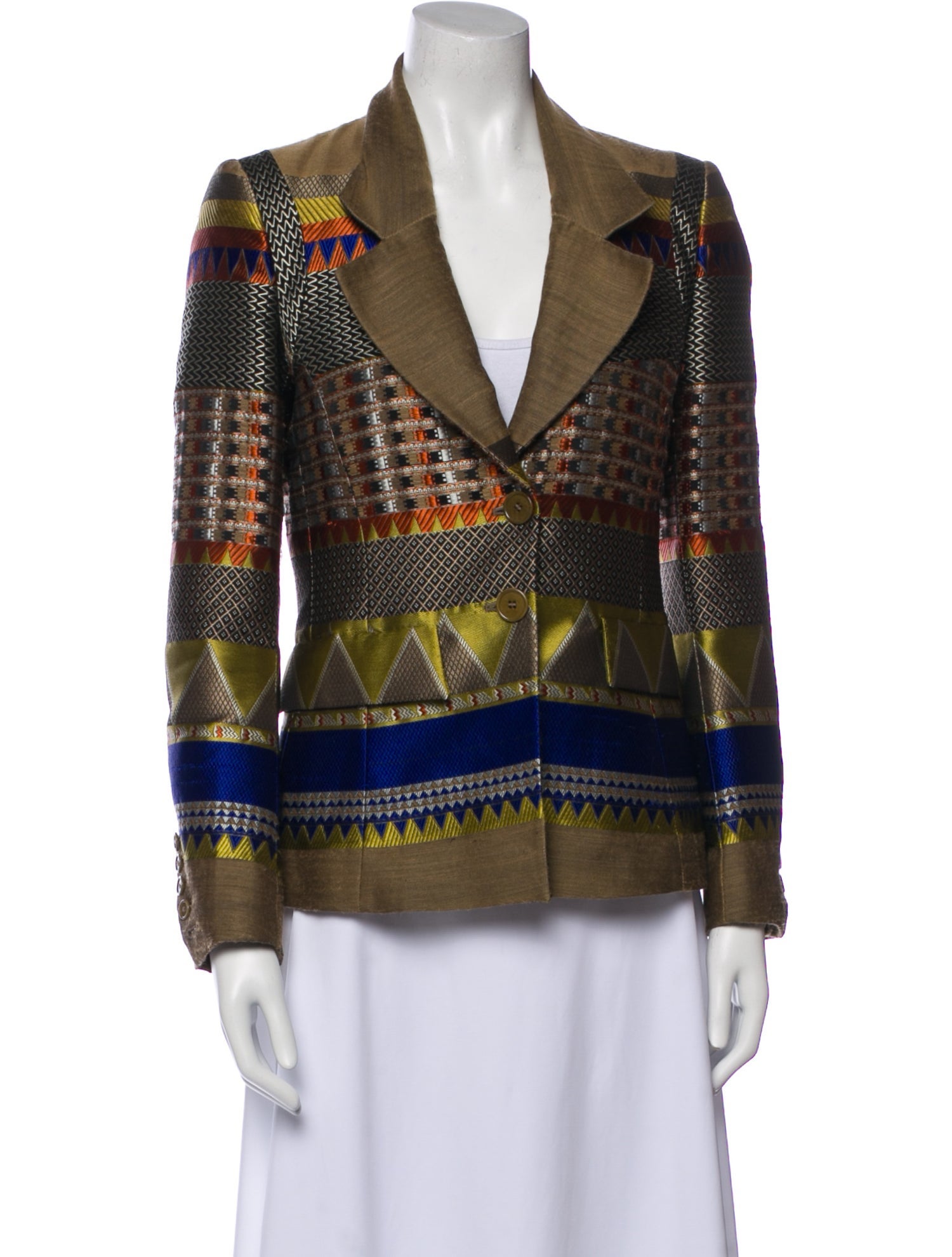 Etro Plaid Print Blazer