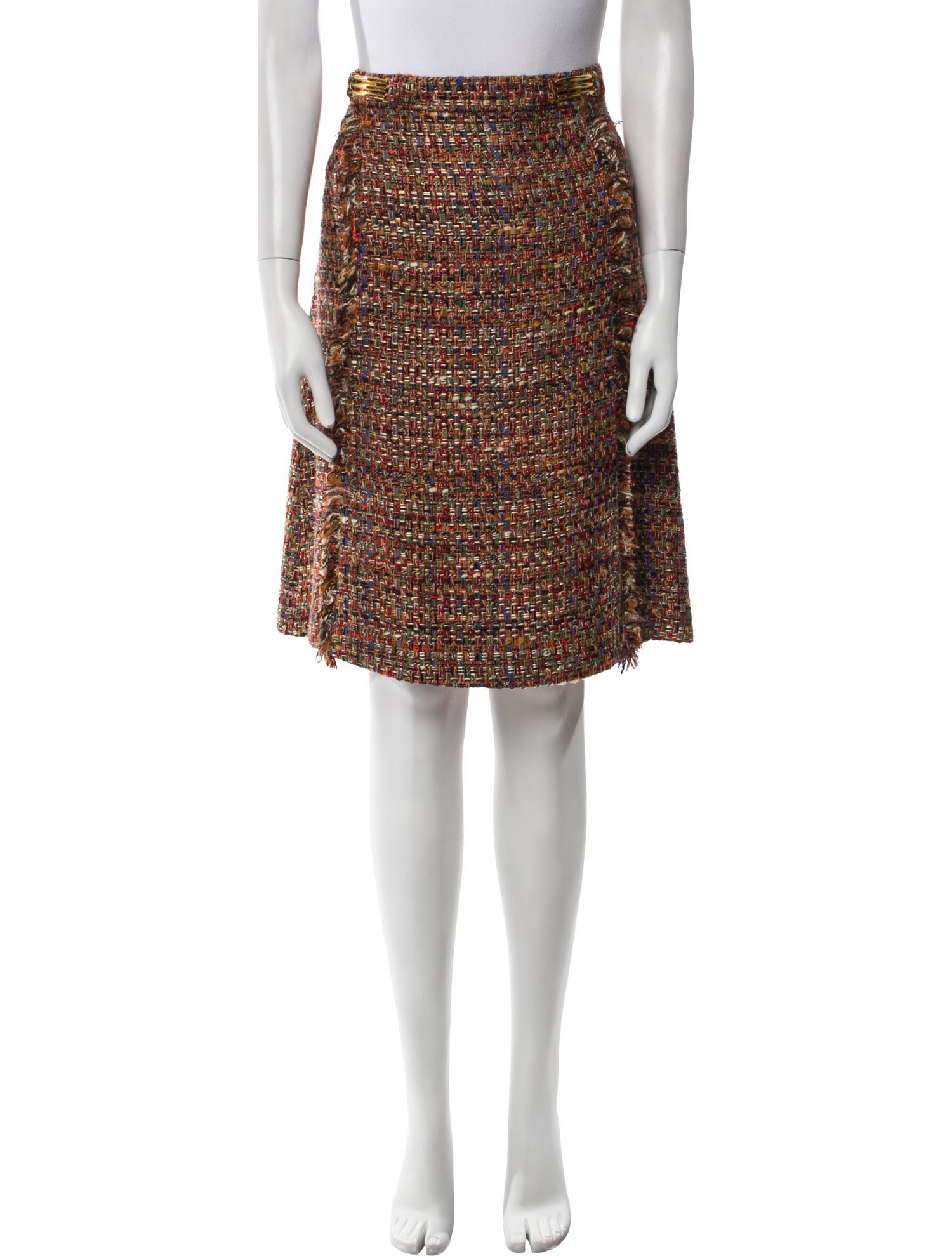 Etro Tweed Knee-Length Skirt