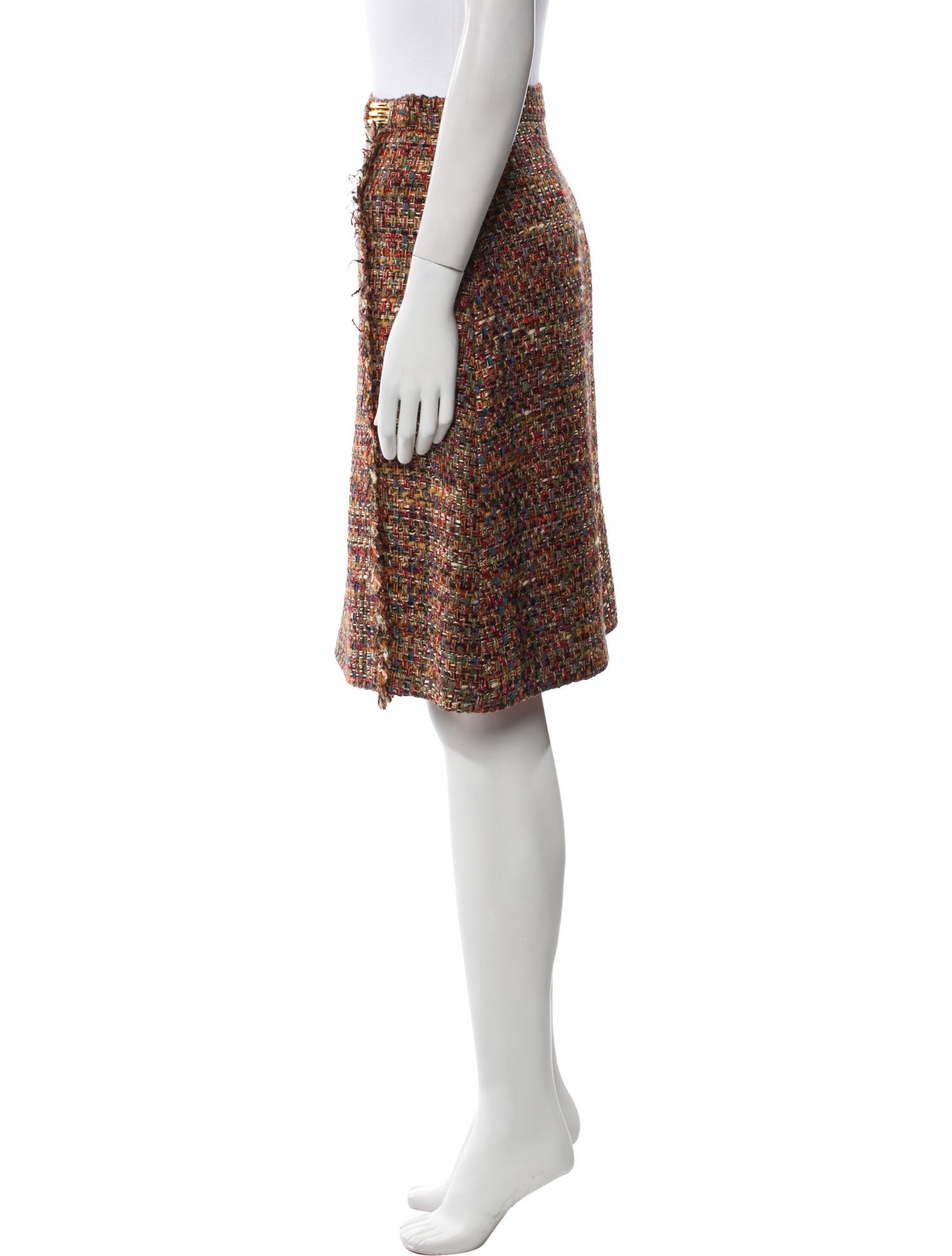 Etro Tweed Knee-Length Skirt