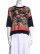 Etro Wool Floral Print Top