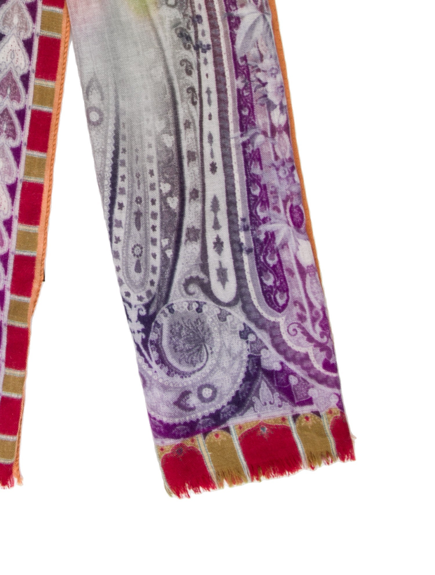 Etro Wool Paisley Print Scarf