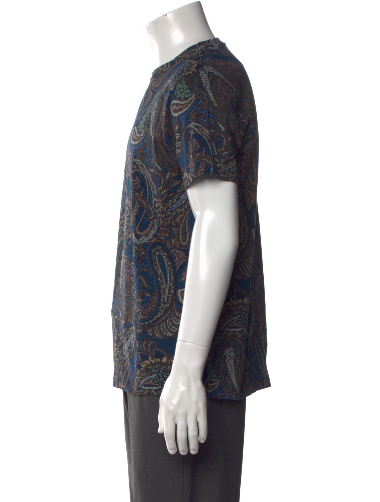 Etro Paisley Print Scoop Neck T-Shirt
