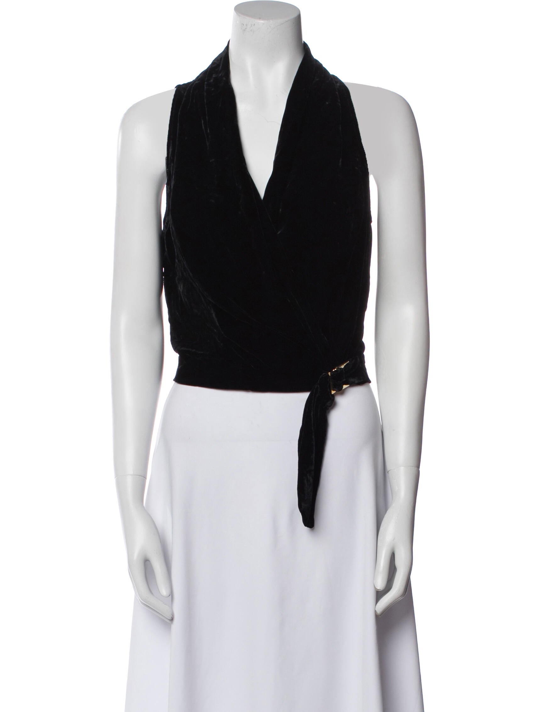 Etro V-Neck Sleeveless Crop Top