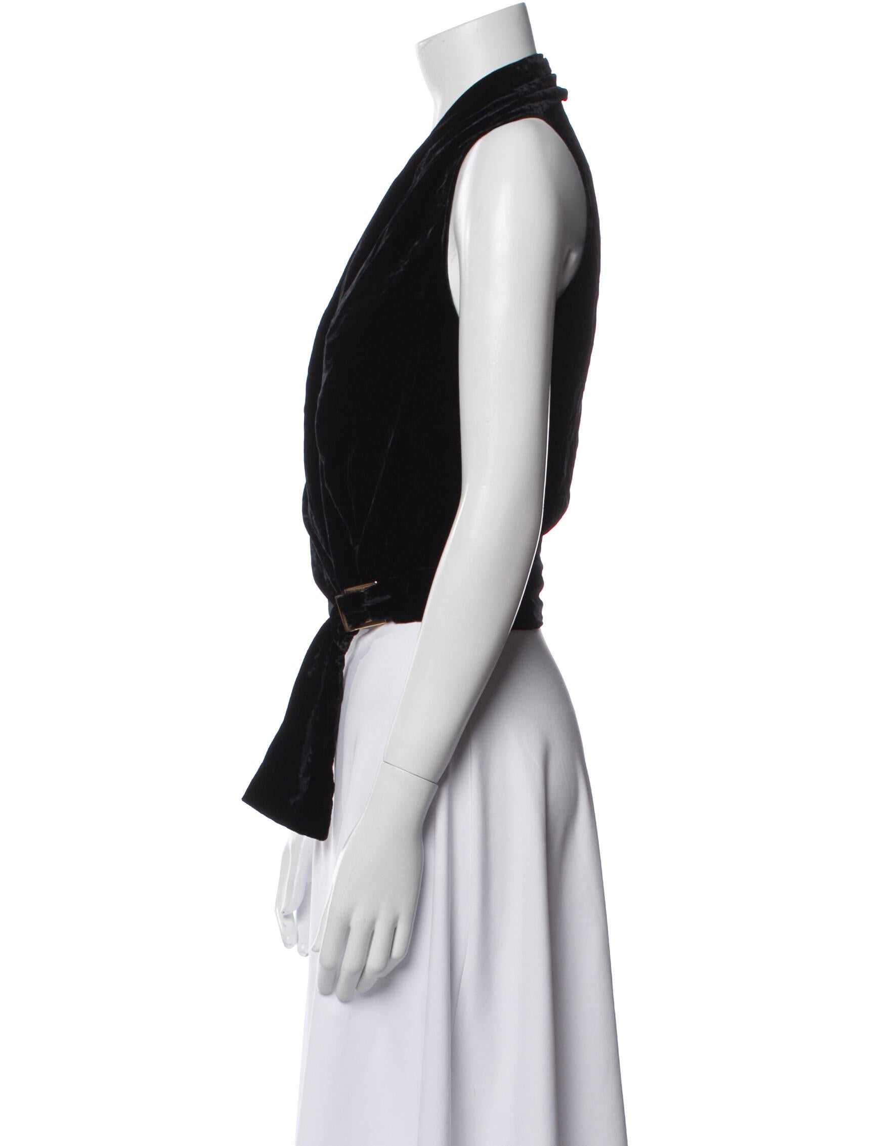 Etro V-Neck Sleeveless Crop Top