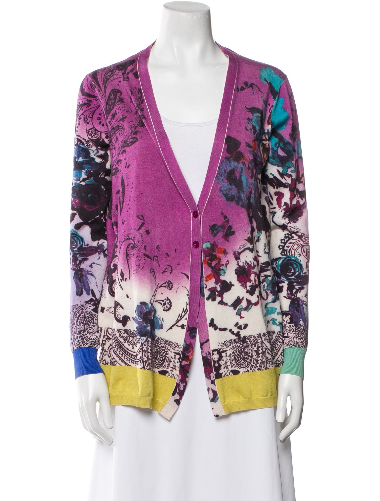 Etro Silk Floral Print Sweater