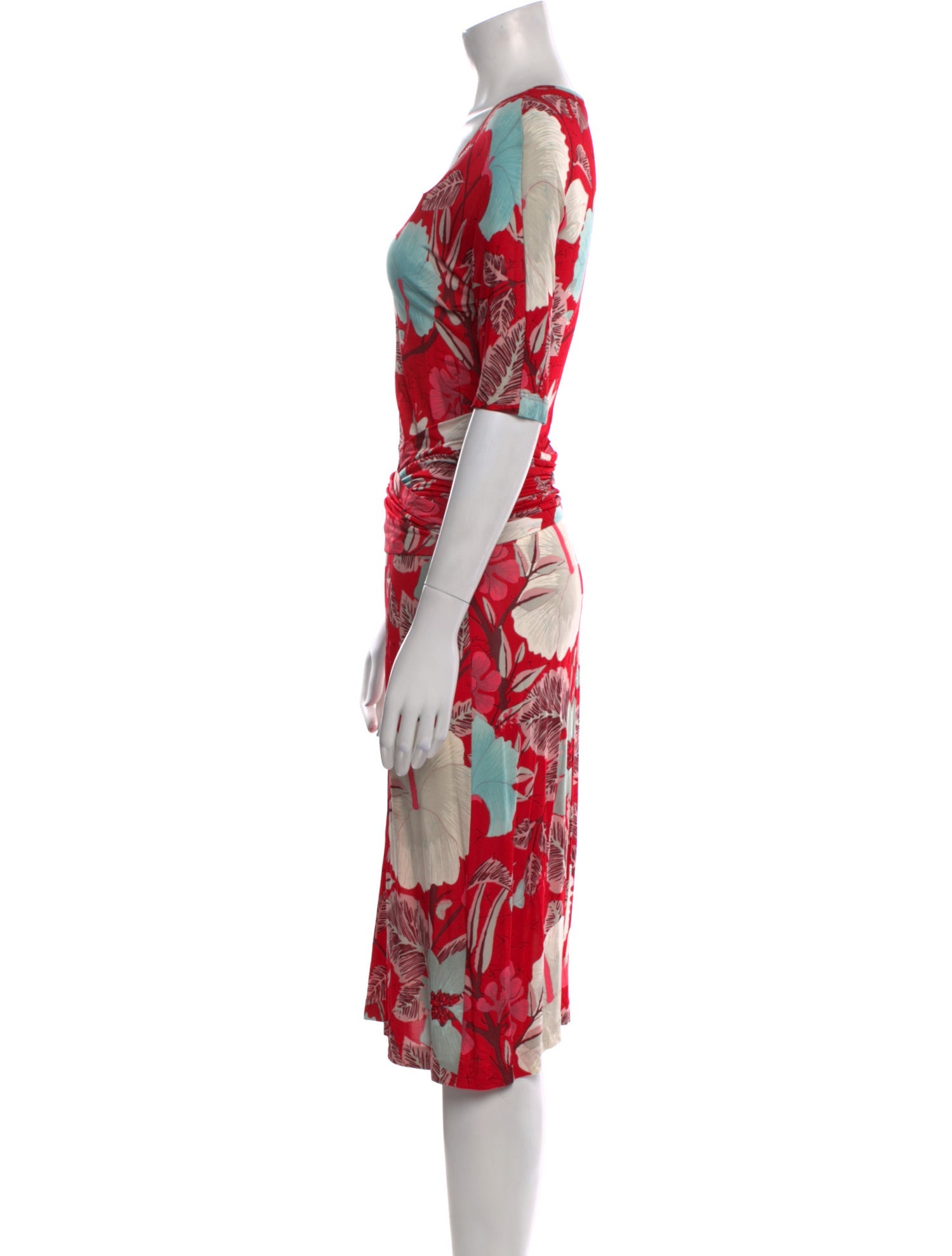 Etro Floral Print Midi Length Dress