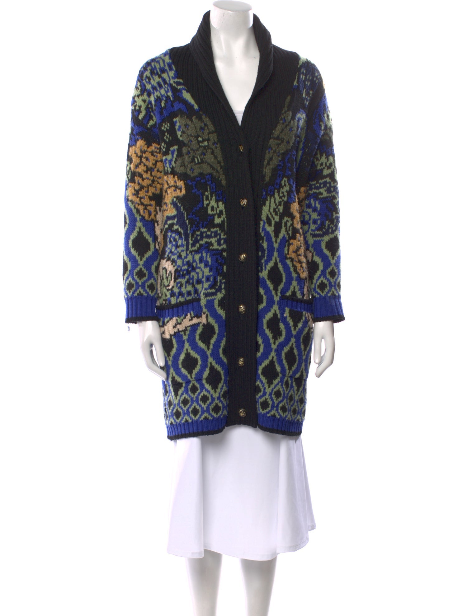 Etro Wool Floral Print Sweater