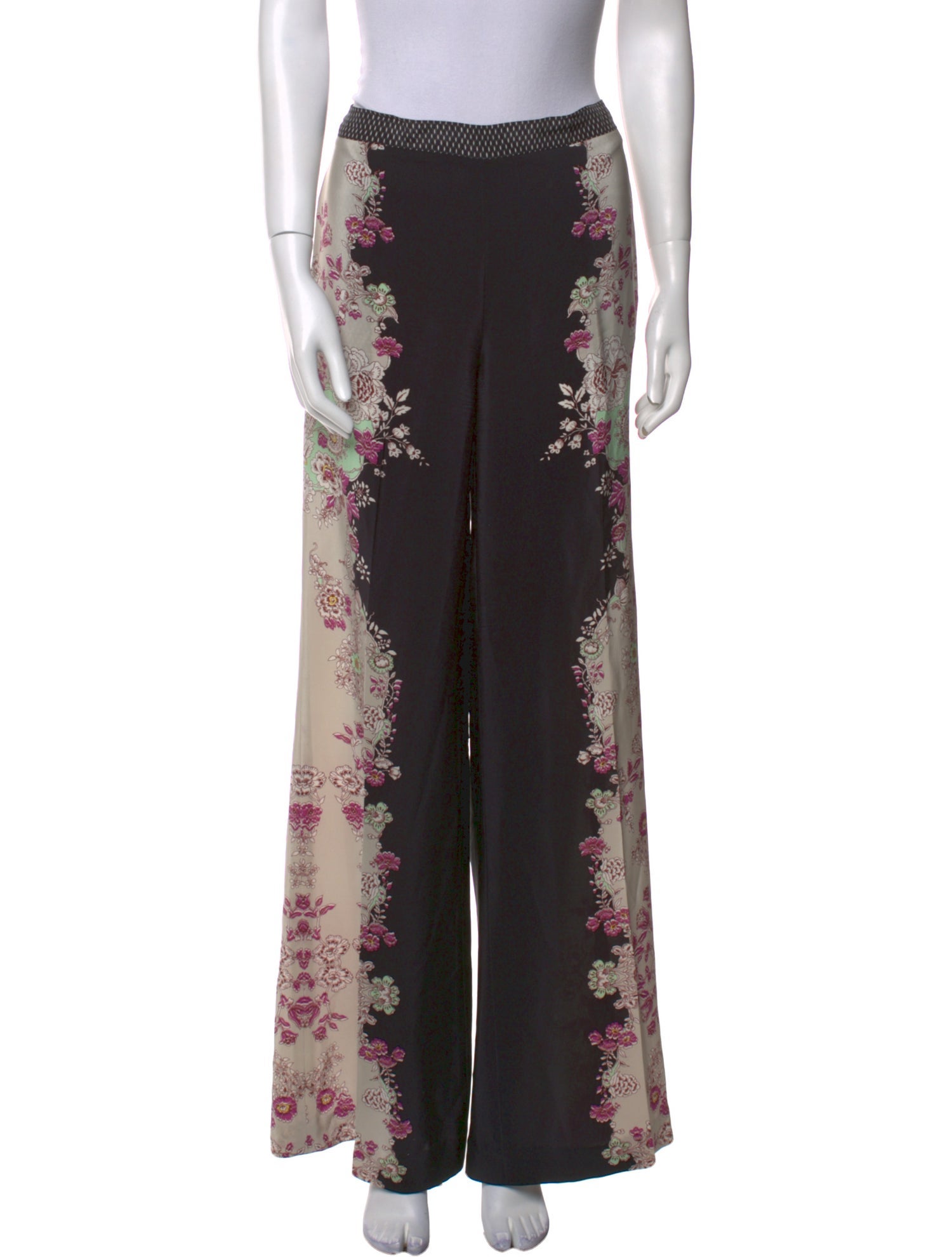 Etro Silk Wide Leg Pants