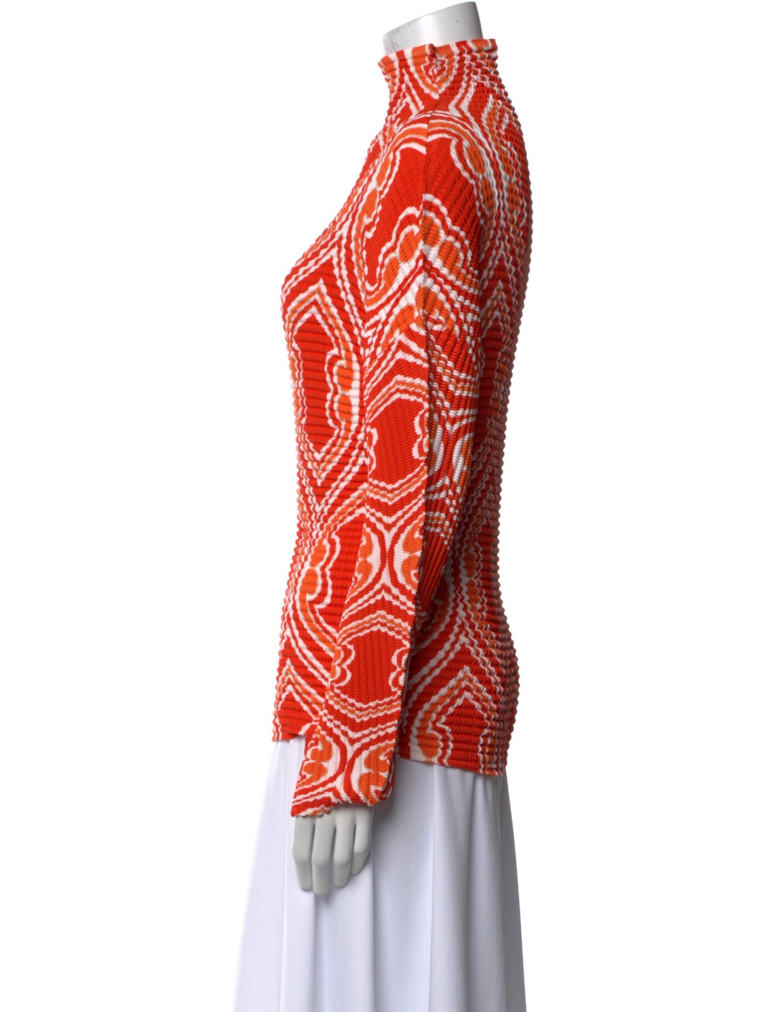Etro Printed Mock Neck Blouse
