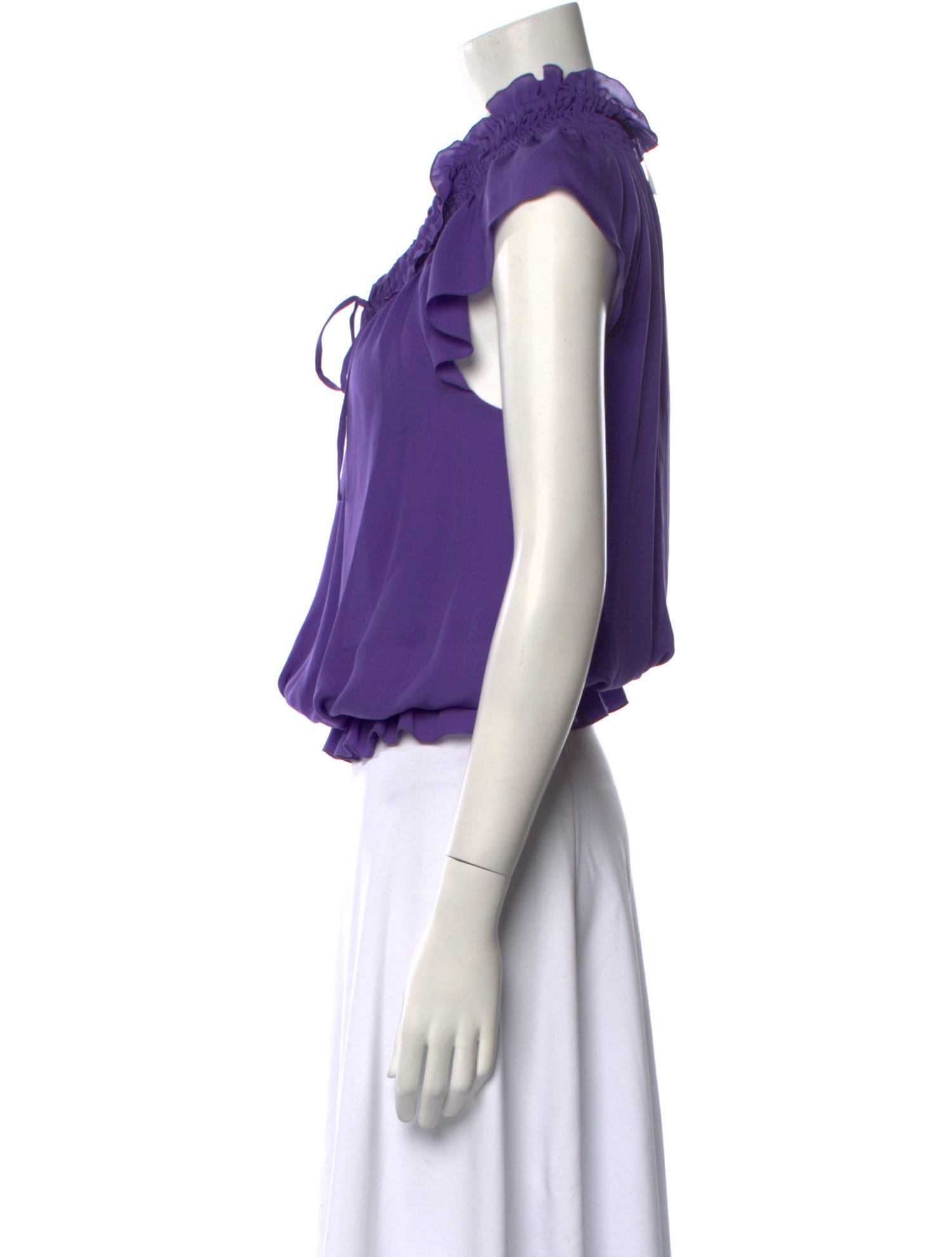 Etro Silk Scoop Neck Crop Top