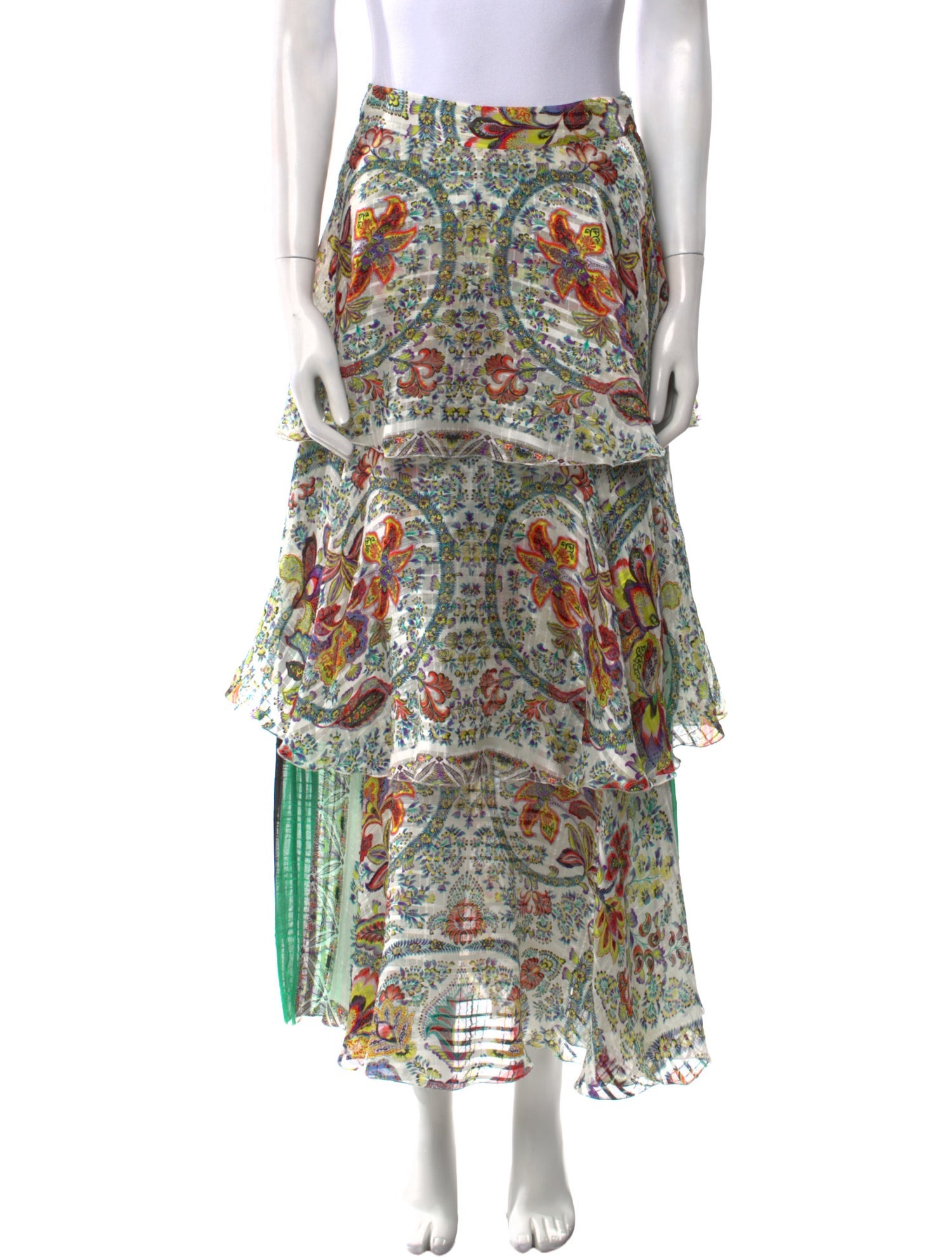 Etro Silk Midi Length Skirt