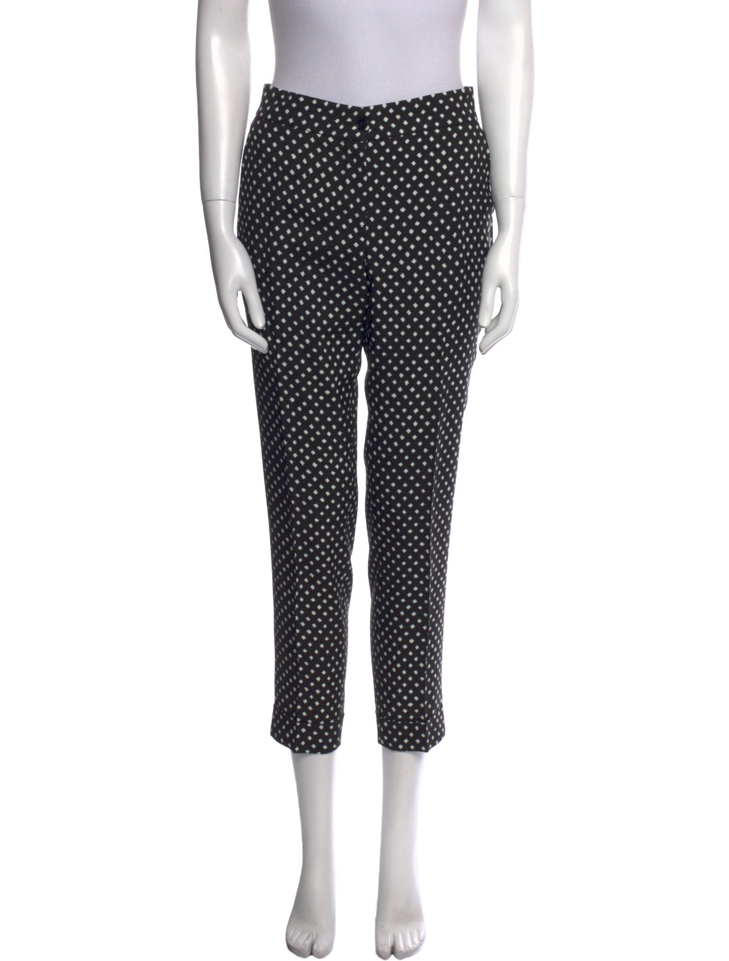 Etro Polka Dot Print Straight Leg Pants