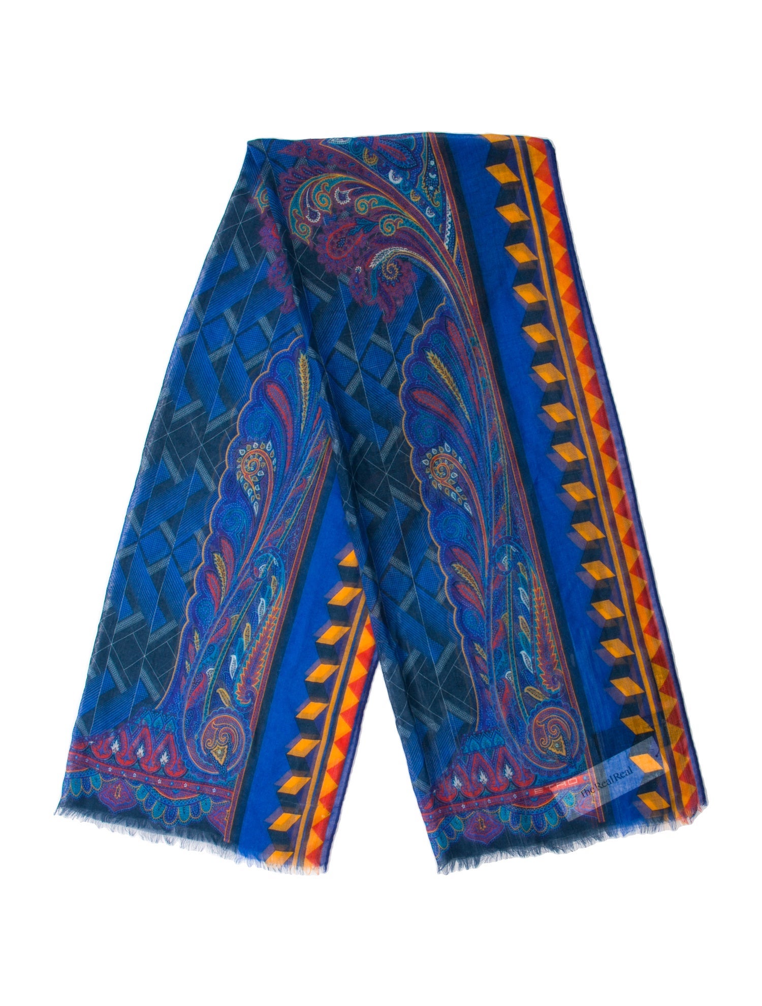 Etro Cashmere Paisley Print Scarf