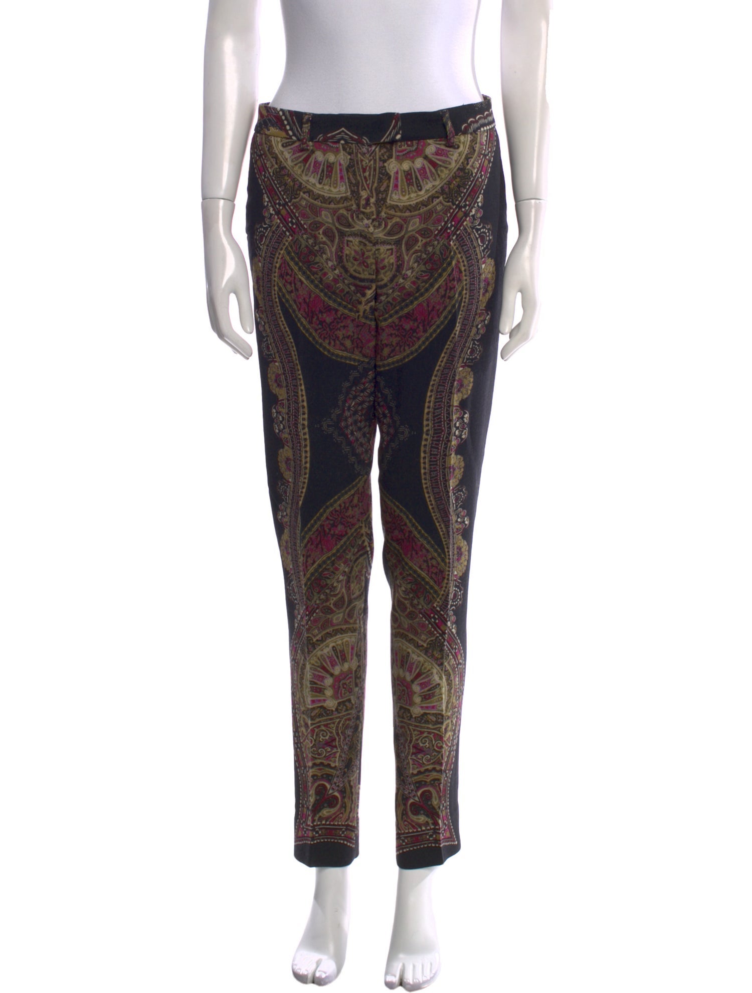 Etro Paisley Print Straight Leg Pants