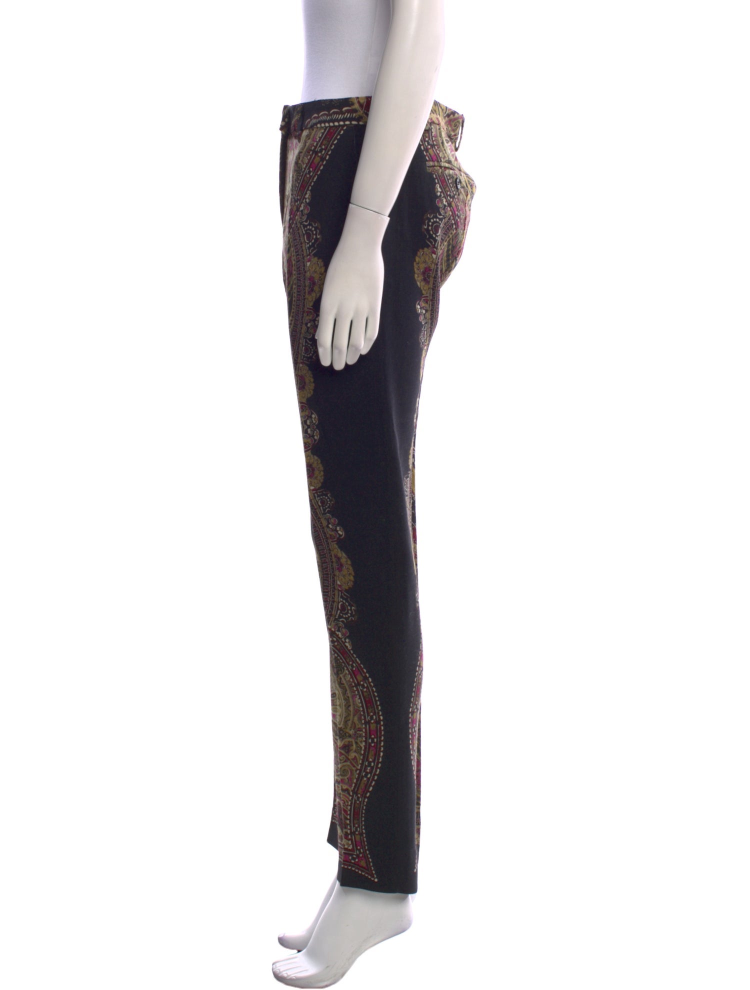 Etro Paisley Print Straight Leg Pants