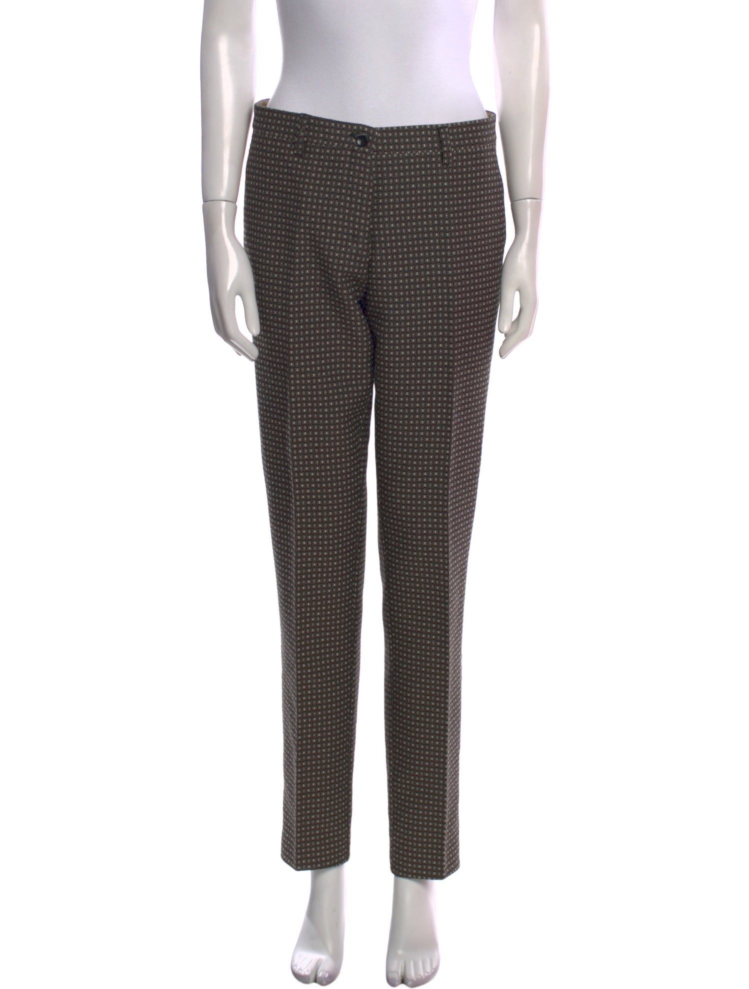 Etro Plaid Print Straight Leg Pants