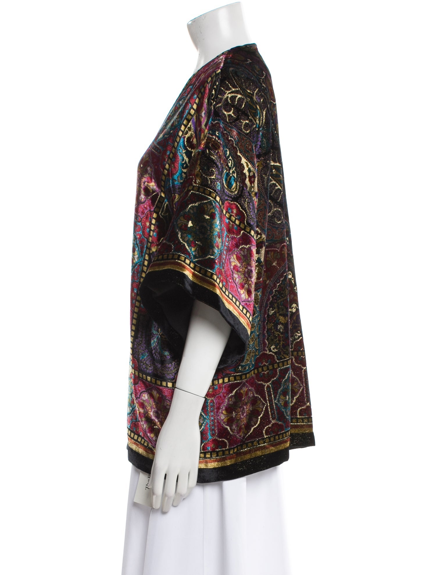 Etro Velour Printed Cape