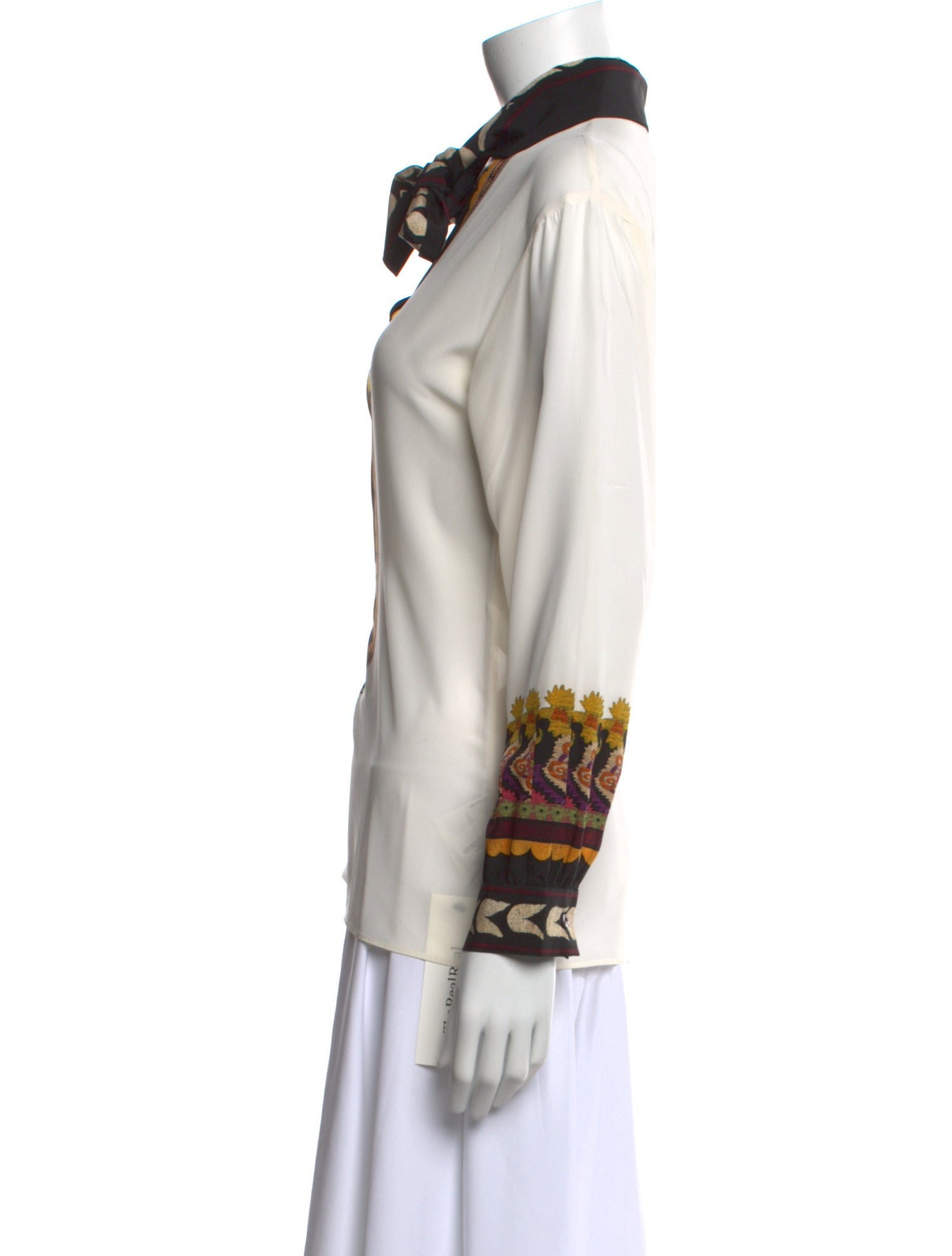 Etro Silk Graphic Print Blouse