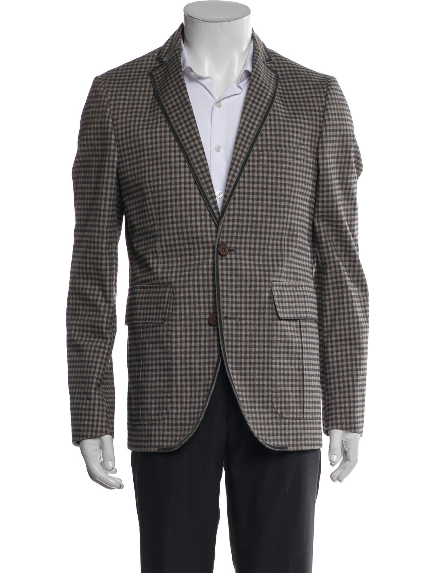 Etro Plaid Print Blazer