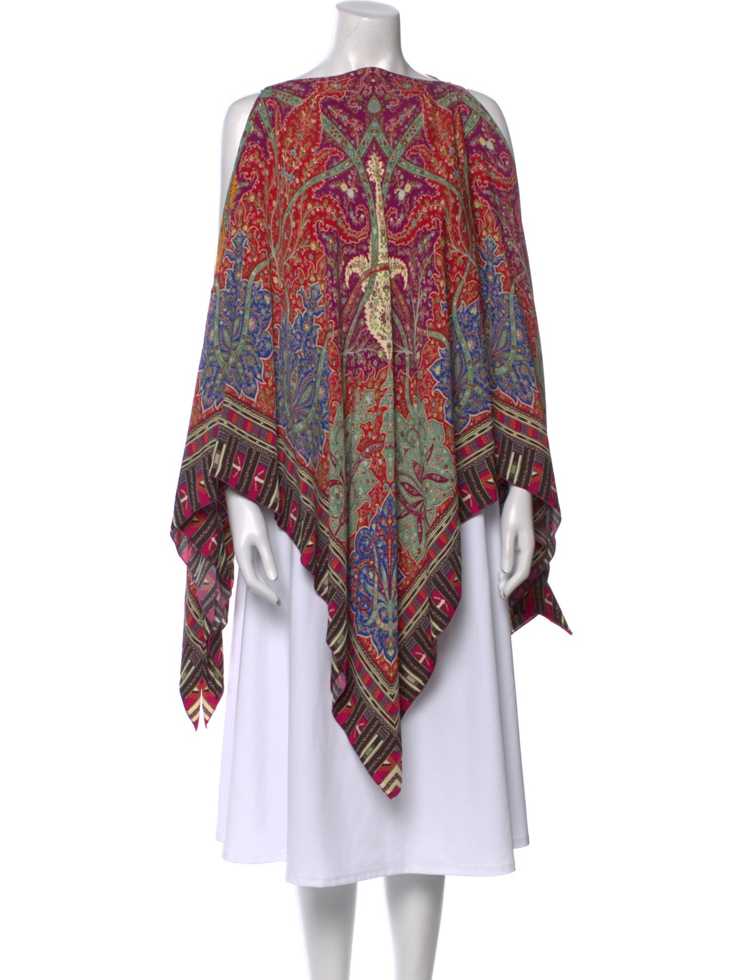 Etro Paisley Print Bateau Neckline Tunic