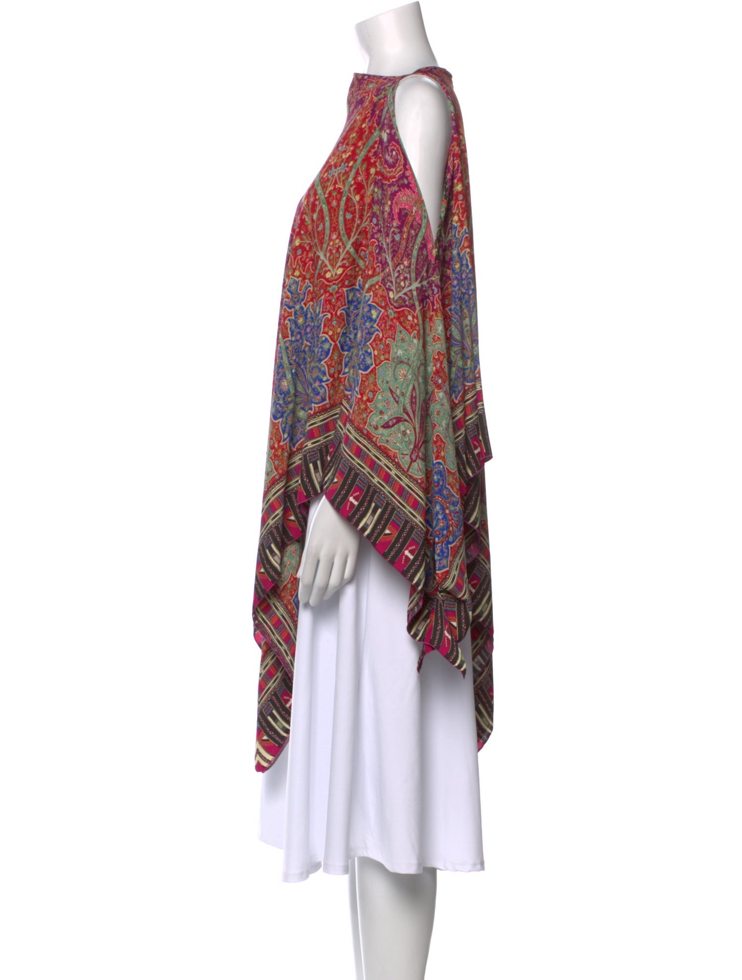 Etro Paisley Print Bateau Neckline Tunic