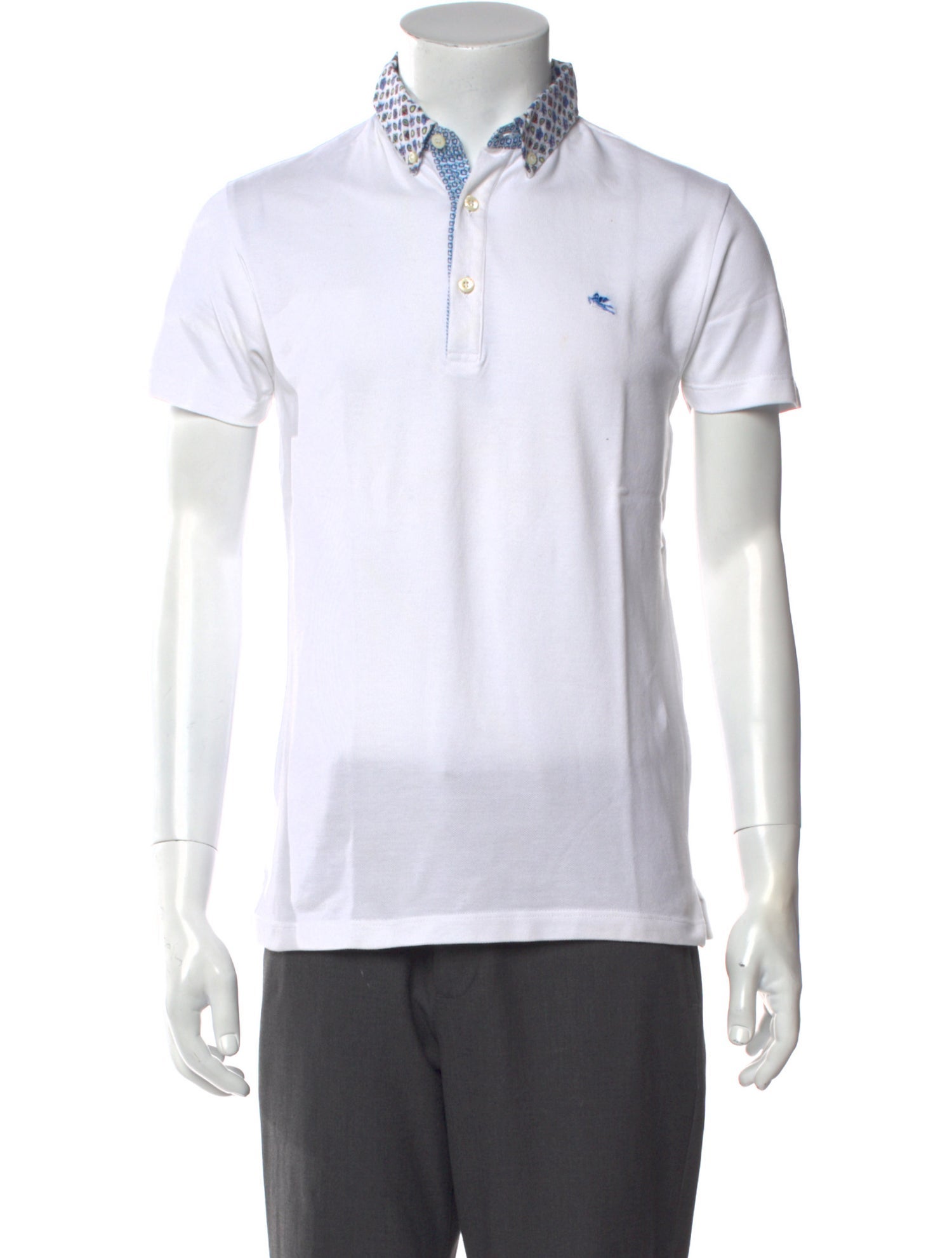 Etro V-Neck Short Sleeve Polo Shirt