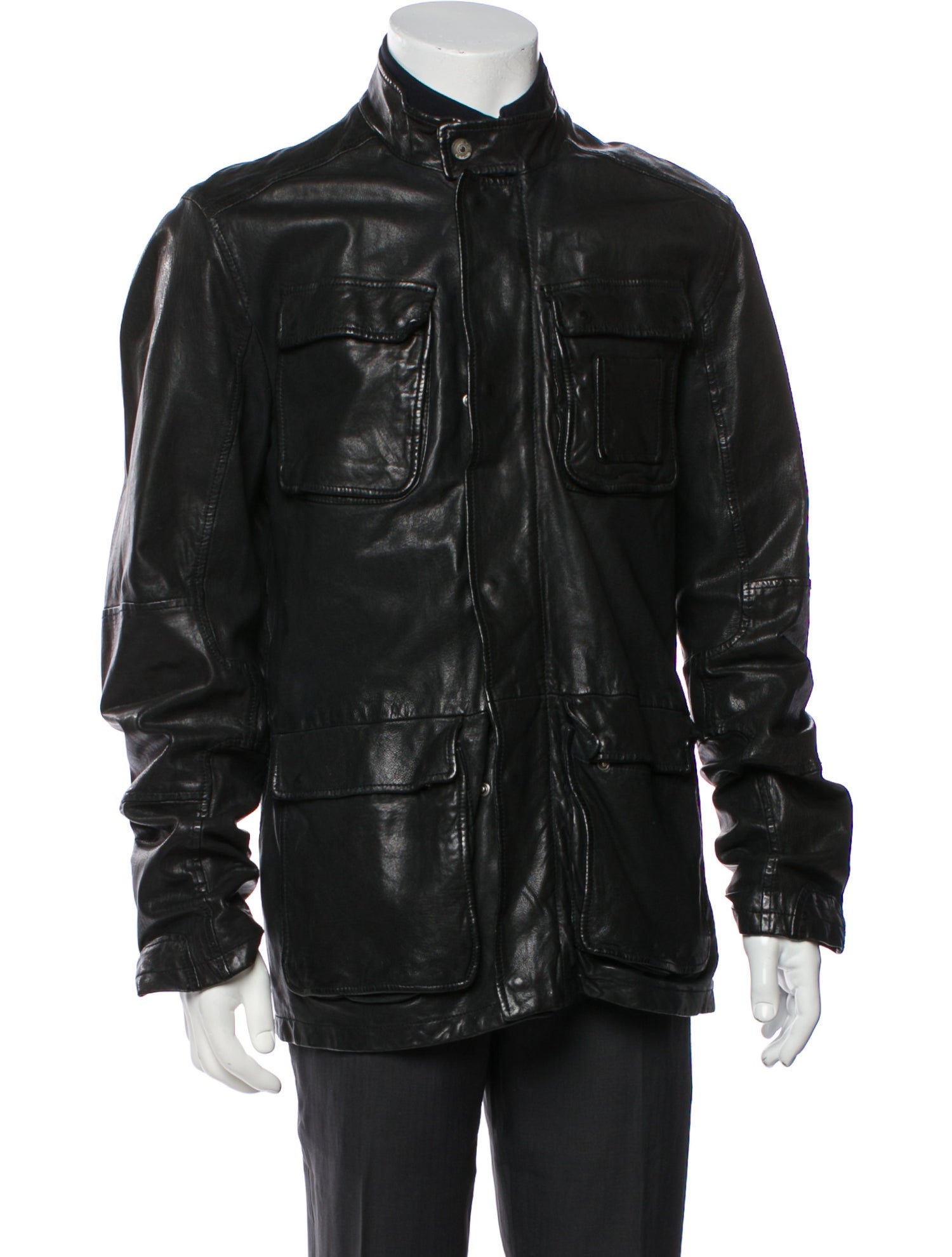 Etro Lamb Leather Utility Jacket