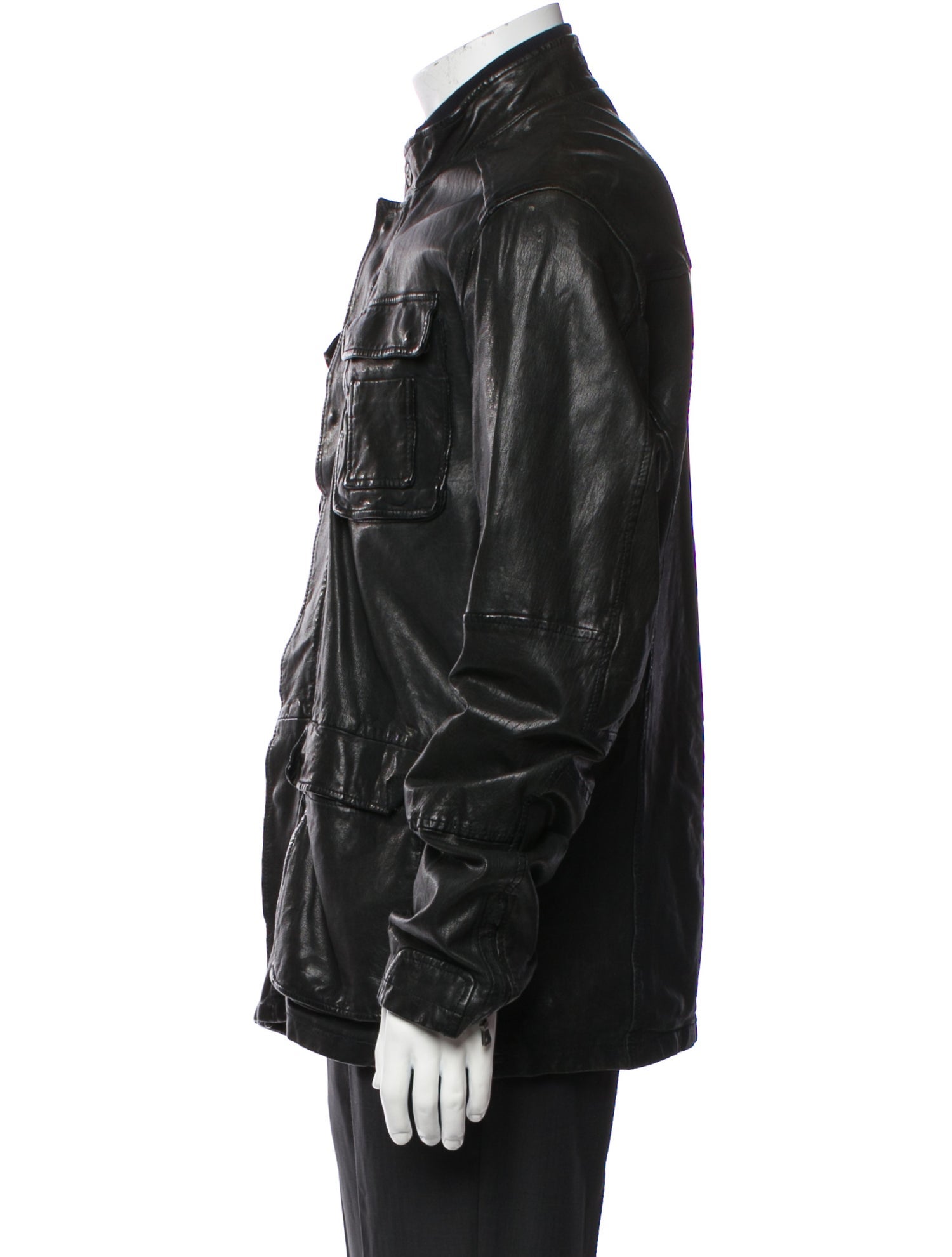 Etro Lamb Leather Utility Jacket