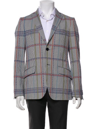 Etro Plaid Print Peacoat