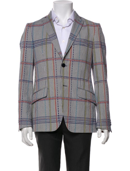 Etro Plaid Print Peacoat
