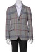 Etro Plaid Print Peacoat