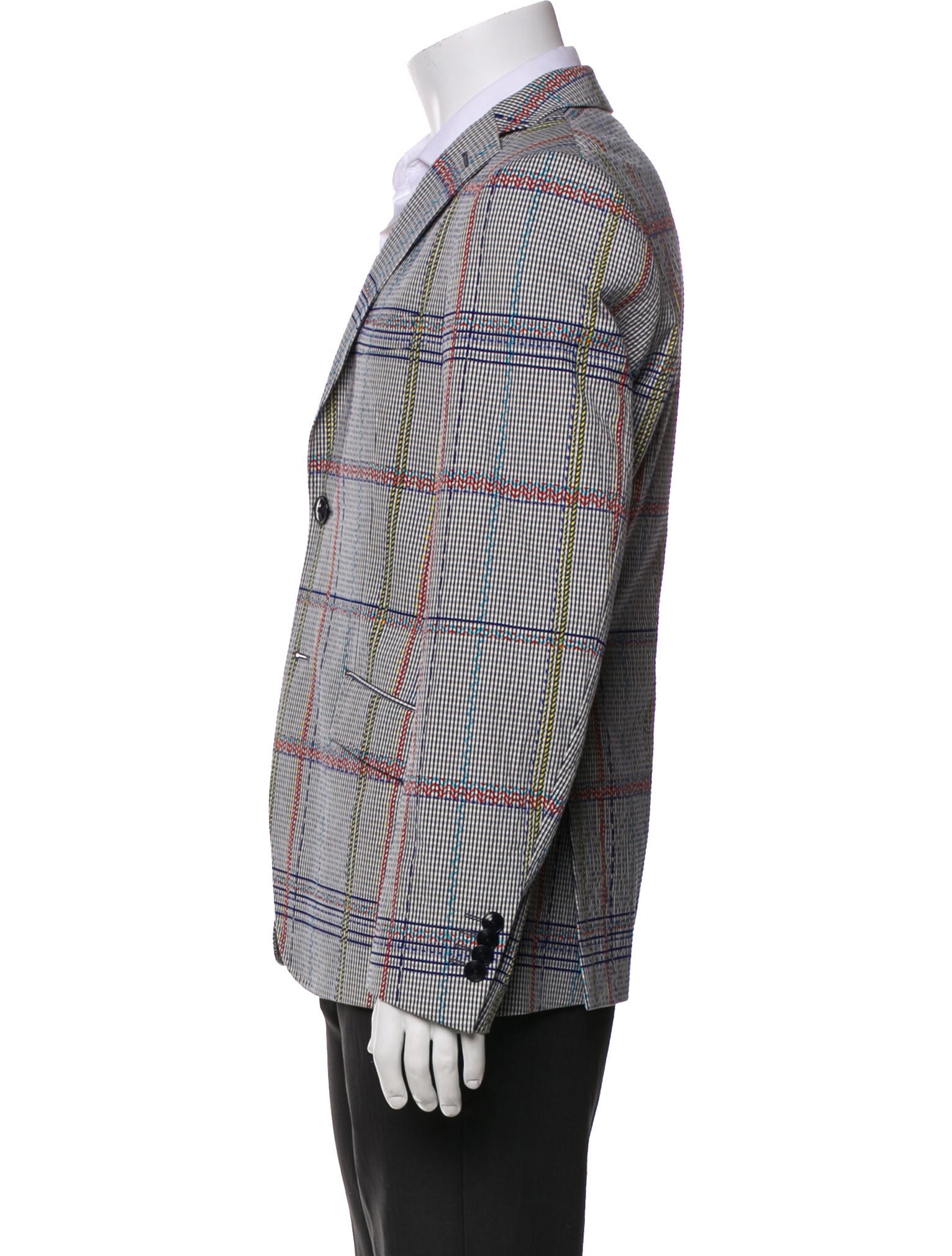 Etro Plaid Print Peacoat