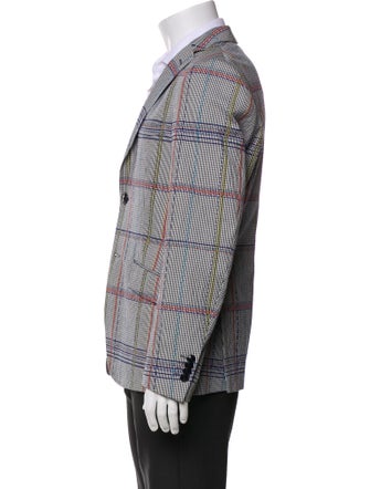 Etro Plaid Print Peacoat