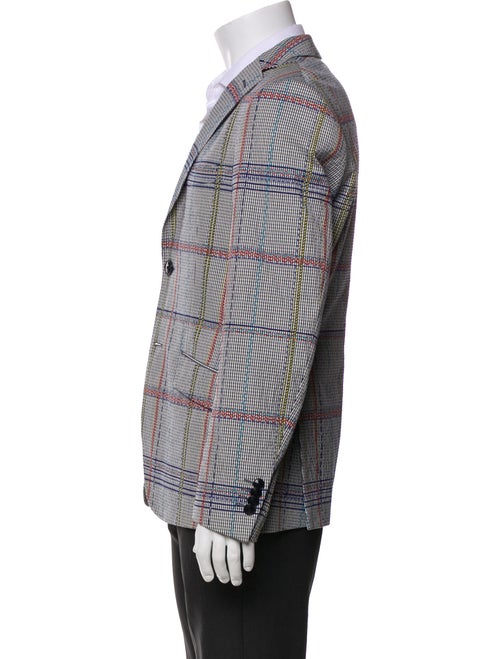 Etro Plaid Print Peacoat