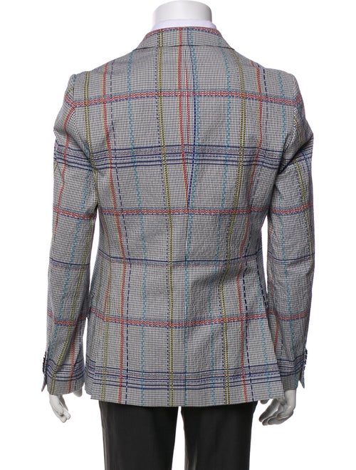 Etro Plaid Print Peacoat