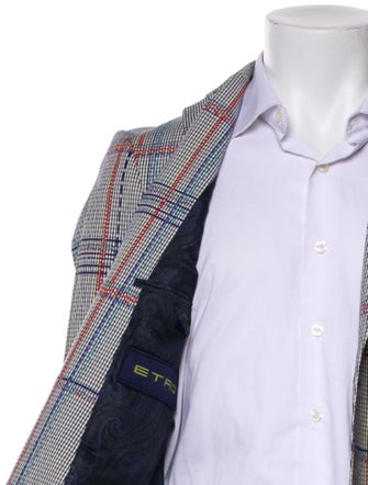 Etro Plaid Print Peacoat