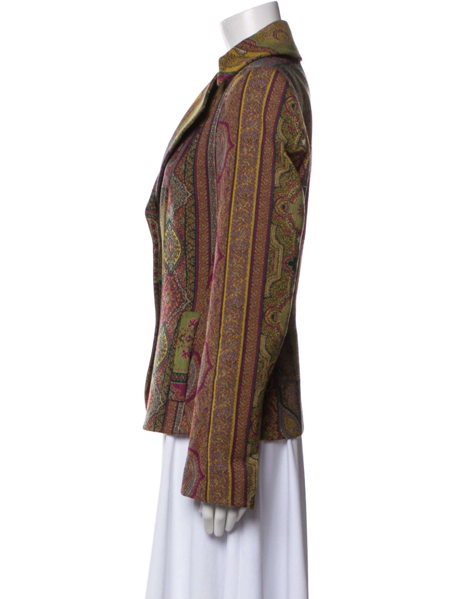 Etro Wool Paisley Print Blazer