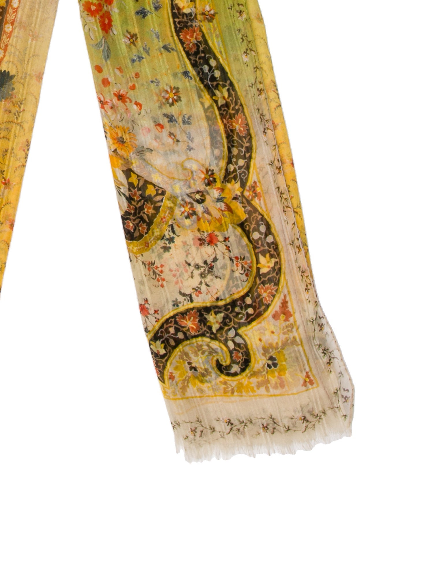 Etro Silk Paisley Print Scarf