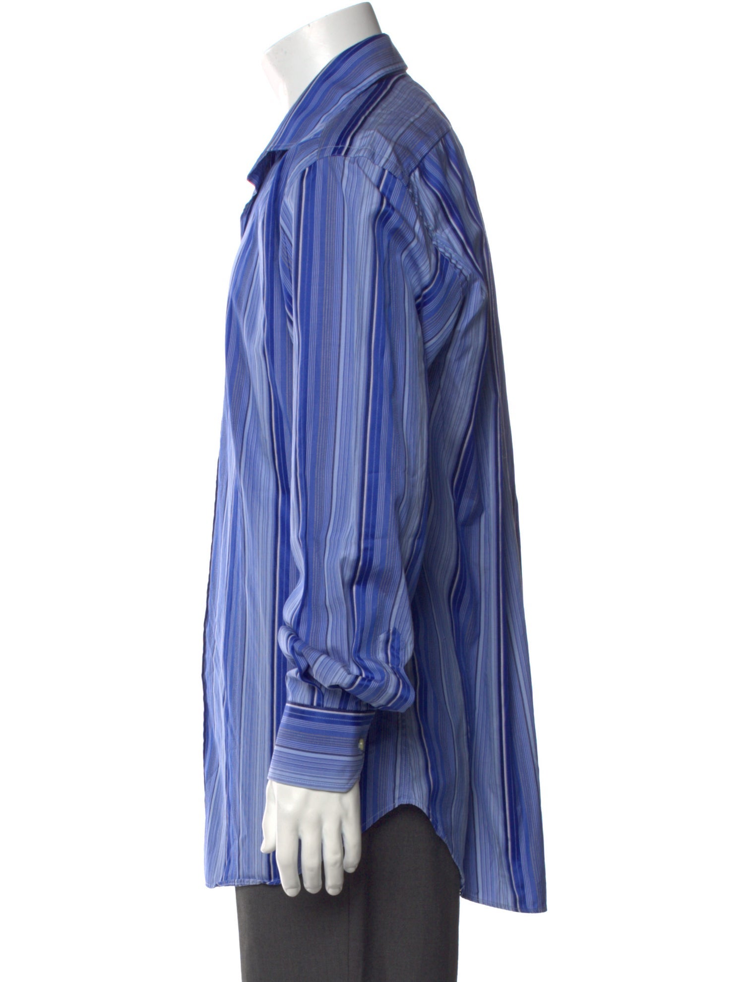 Etro Striped Long Sleeve Dress Shirt