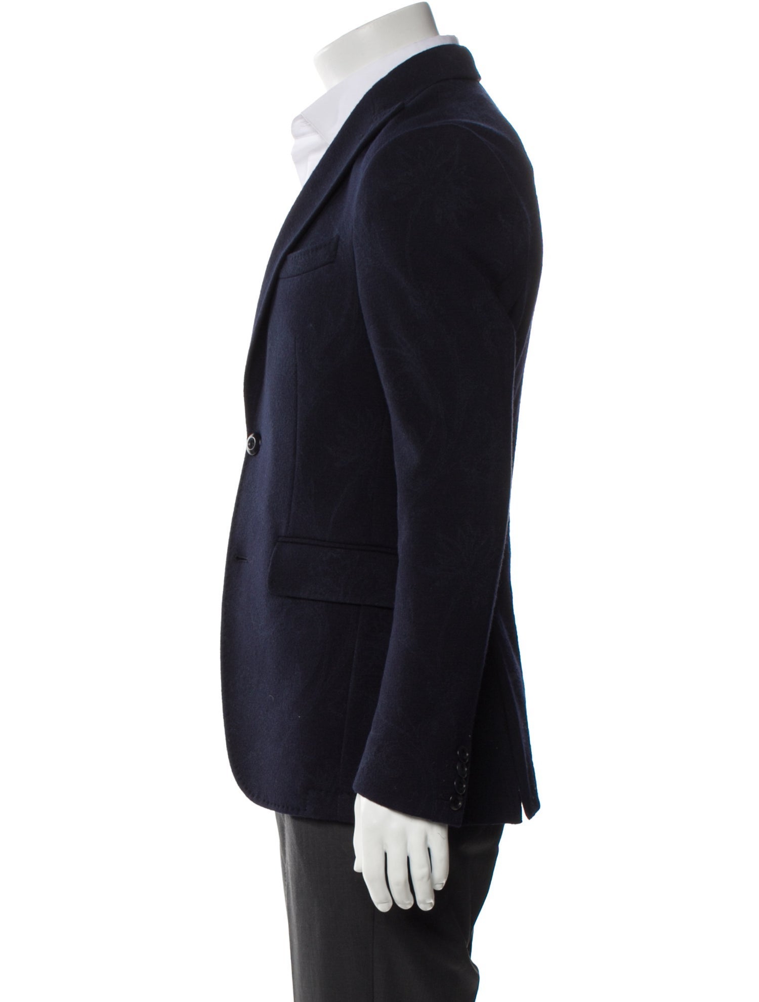 Etro Wool Embroidered Accent Blazer