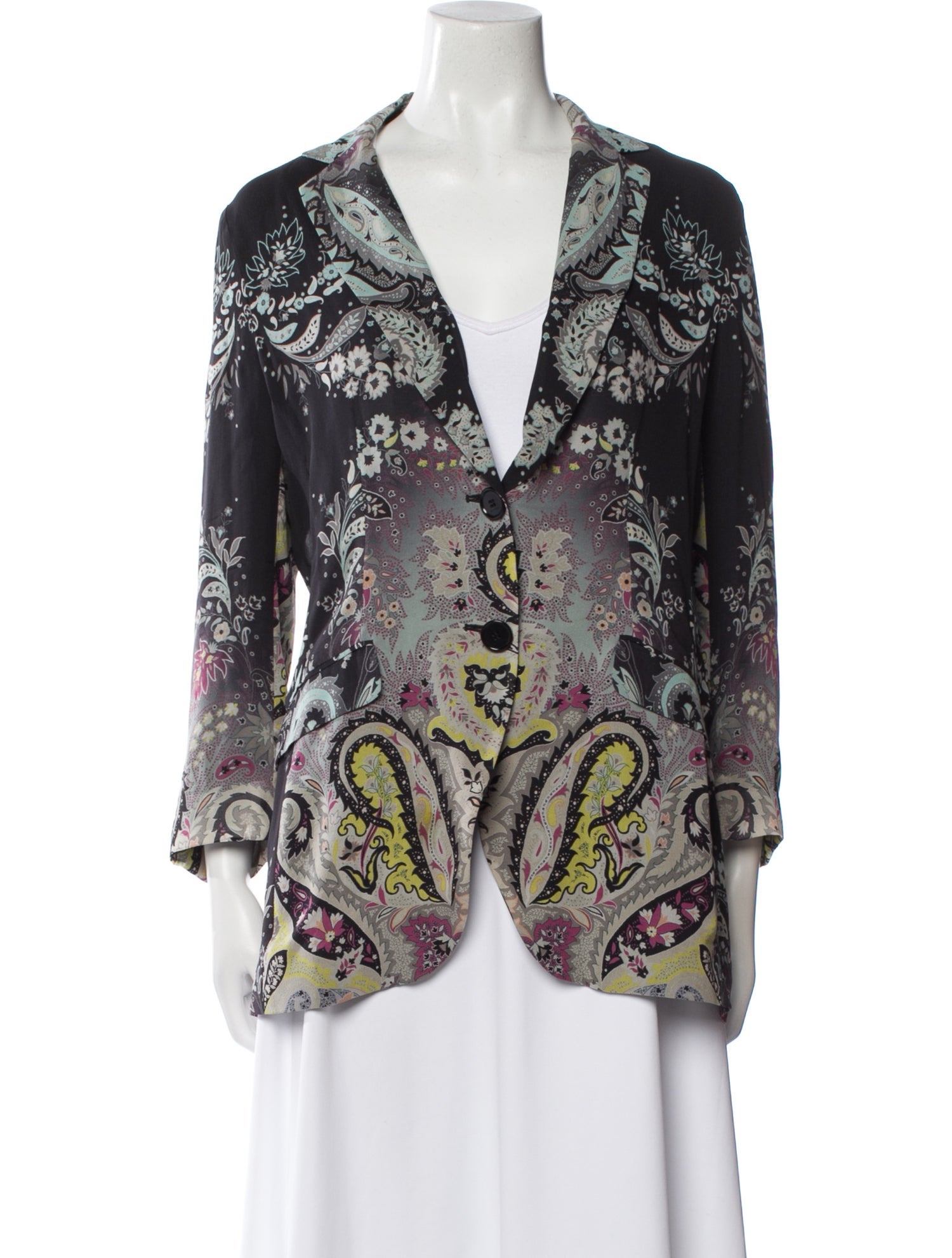 Etro Silk Paisley Print Blazer