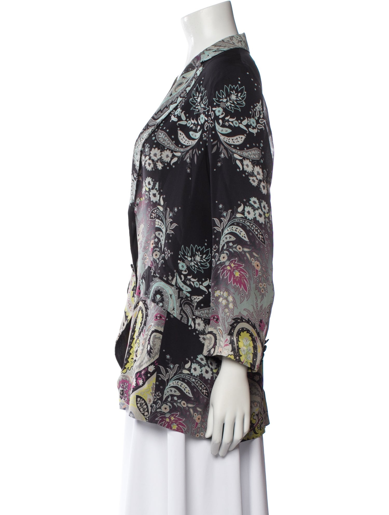 Etro Silk Paisley Print Blazer