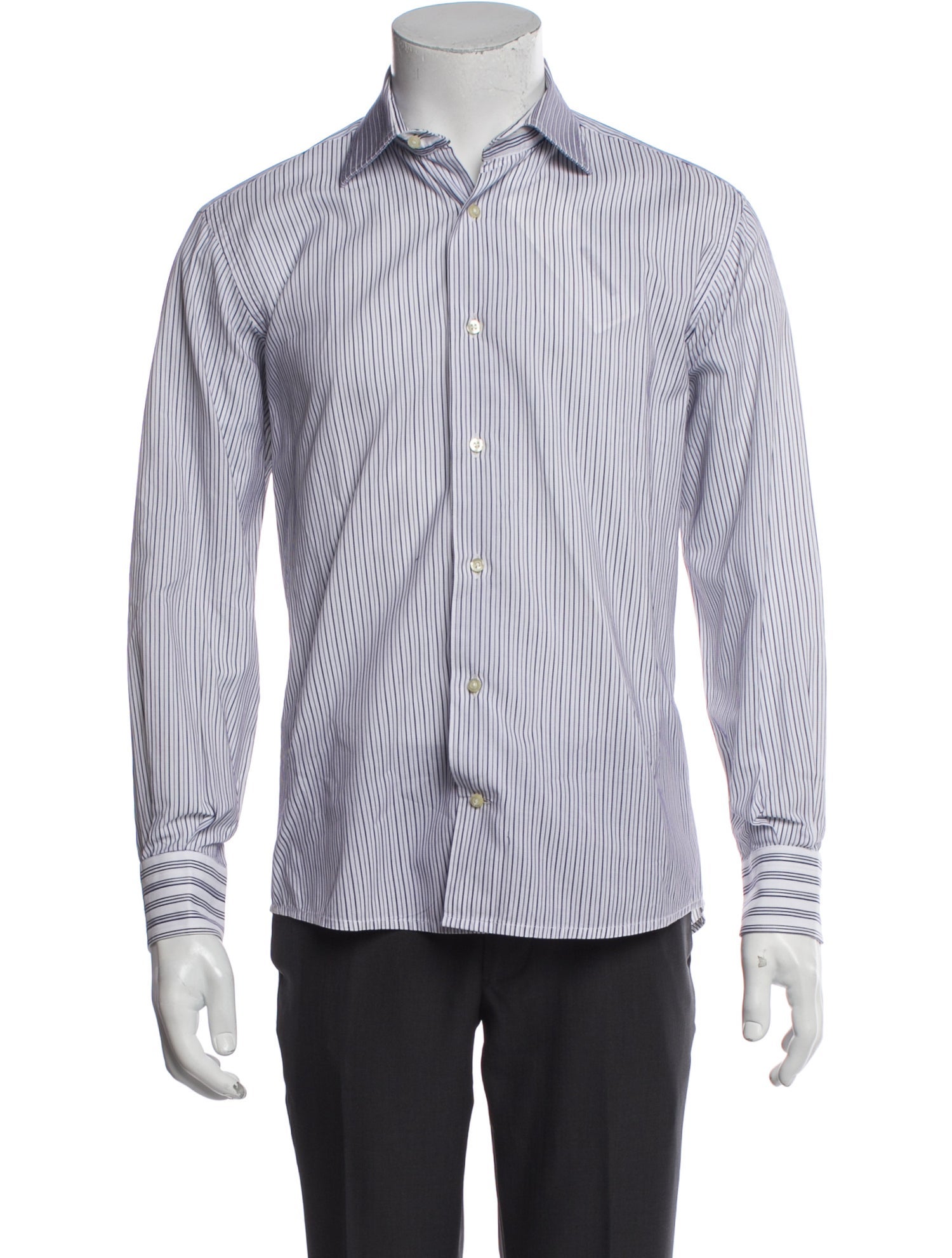Etro Striped Long Sleeve Dress Shirt